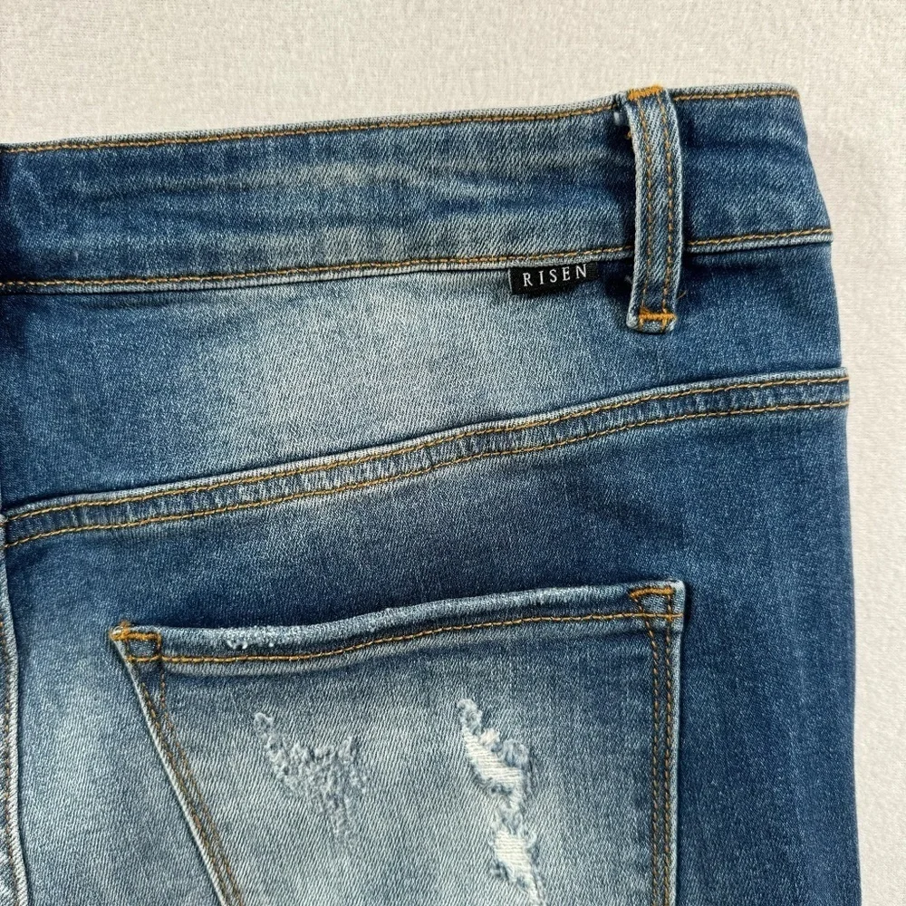 Risen Flare Leg Jeans Womens Size 3XL Medium Blue High Rise